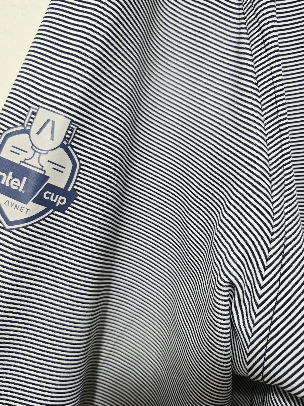 Peter Millar Perth Sugar Stripe Performance Quarter-Zip Blue And White Stripe XL